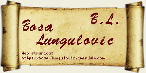 Bosa Lungulović vizit kartica